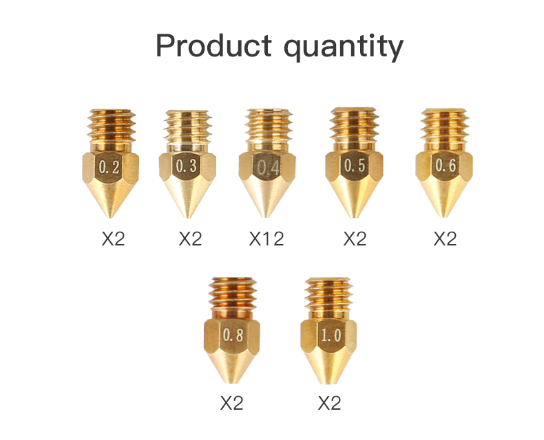 Creality MK8 Nozzle 24-Piece Package